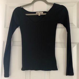 Express Black Ribbed Long Sleeve
